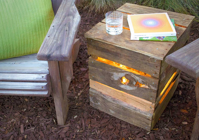 Oasis de Jardín: Haz tu propia Mesa-Lámpara de Pallet Reciclado.